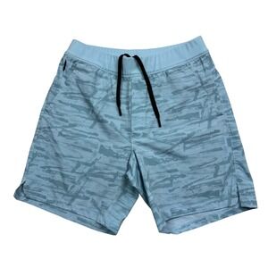 Public Rec Men's Lined Perfromance Shorts Size 30 Blue Active Stretch Drawstring